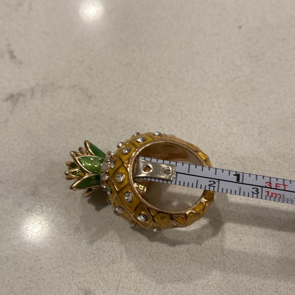 Pineapple Statement Ring With Crystals Whimsey Fu… - image 5